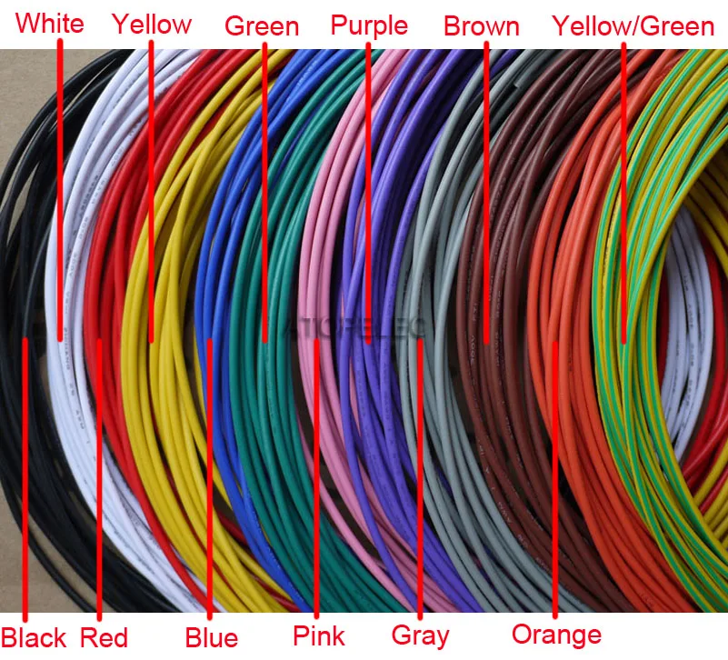 UL1007 ПВХ луженая медь многожильный провод кабель 300 В 16AWG/18AWG/20AWG/22AWG/24AWG/26AWG/28AWG/30AWG
