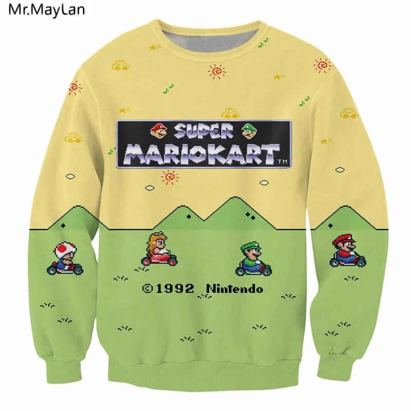 

Game Super Mario 3D Print Sweatshirts Women/men Hip Hop Streetwear Hoodies Girls Modis Loose Kawaii Tops Clothes Oversized 5XL