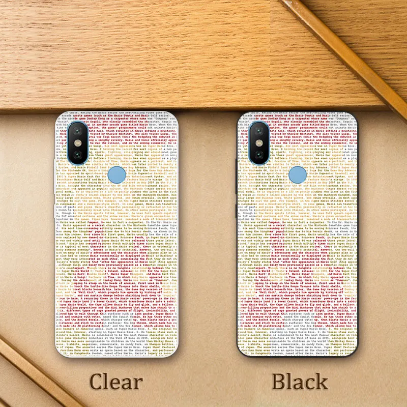 for Xiaomi Mi 6X Soft Silicon Back Cover 5.99 inch Black Matte Protection Tumbler Phone Case A2 Transparent TPU Capa |