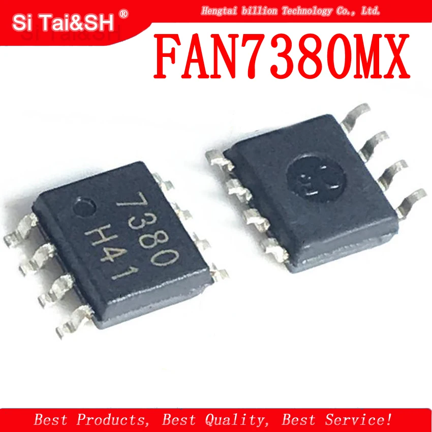 10 шт. FAN7380MX SOP8 FAN7380 SOP 7380 SMD Шелковый экран 7380 мост чип IC драйвер