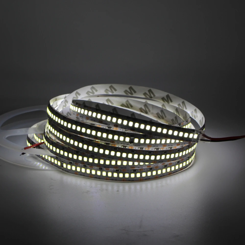 5 м светодиодный светильник 2835 SMD CRI> 90 120 светодиодный/м 240 светодиодный/м 5 м 300 светодиодный s Гибкая полоса ленточный светильник с подсветкой ночной Светильник s Белый 12 В