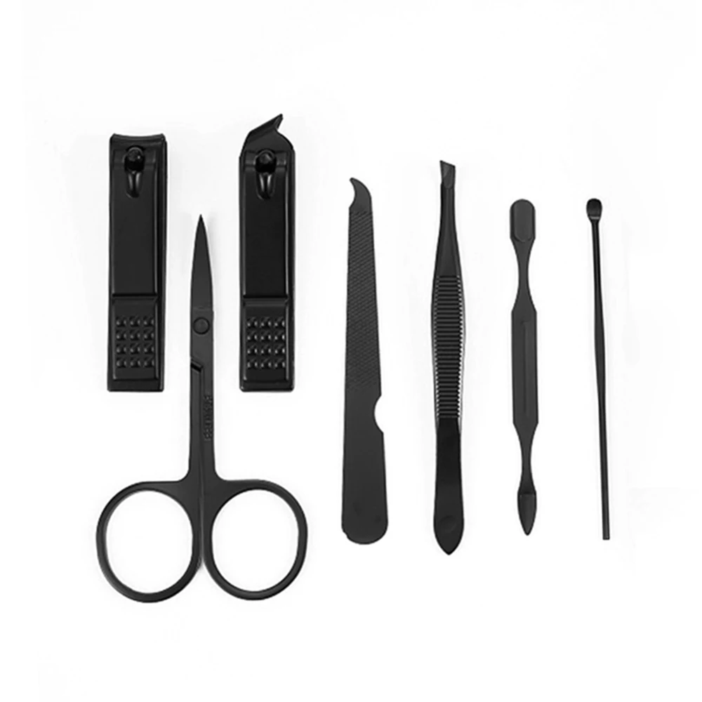 7 шт./компл. маникюрные машинки для ногтей набор педикюра дорожная гигиена