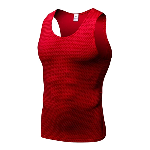 Мужской жилет мужская спортивный топ camiseta tirantes hombre gym майка безрукавный майка для спорта трико мужское спортивное бегущий жилет футболка мужская без рукавов жилет для компрессии - Цвет: red