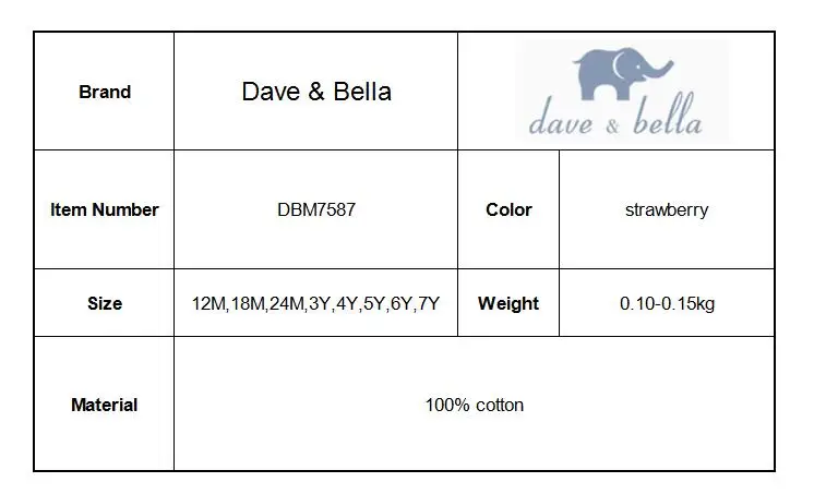 Dave bella/Платье с принтом клубники для маленьких девочек; детская одежда принцессы; Летние вечерние костюмы на свадьбу для малышей; детское платье; DBM7587