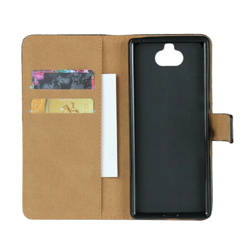 ZEALLION For Sony Xperia Z4 Z5 M4 M5 C6 XA XA2 XA3 XZ XZ1 XZ2 Compact XZ3 L1 L2 Genuine Leather Flip Wallet Stand Case Cover | Мобильные