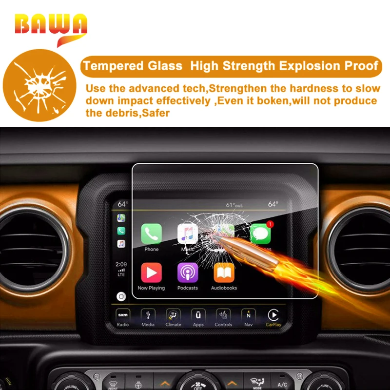 Защитная пленка BAWA для GPS навигатора Jeep Wrangler JL 2018 аксессуары jl|Наклейки салона
