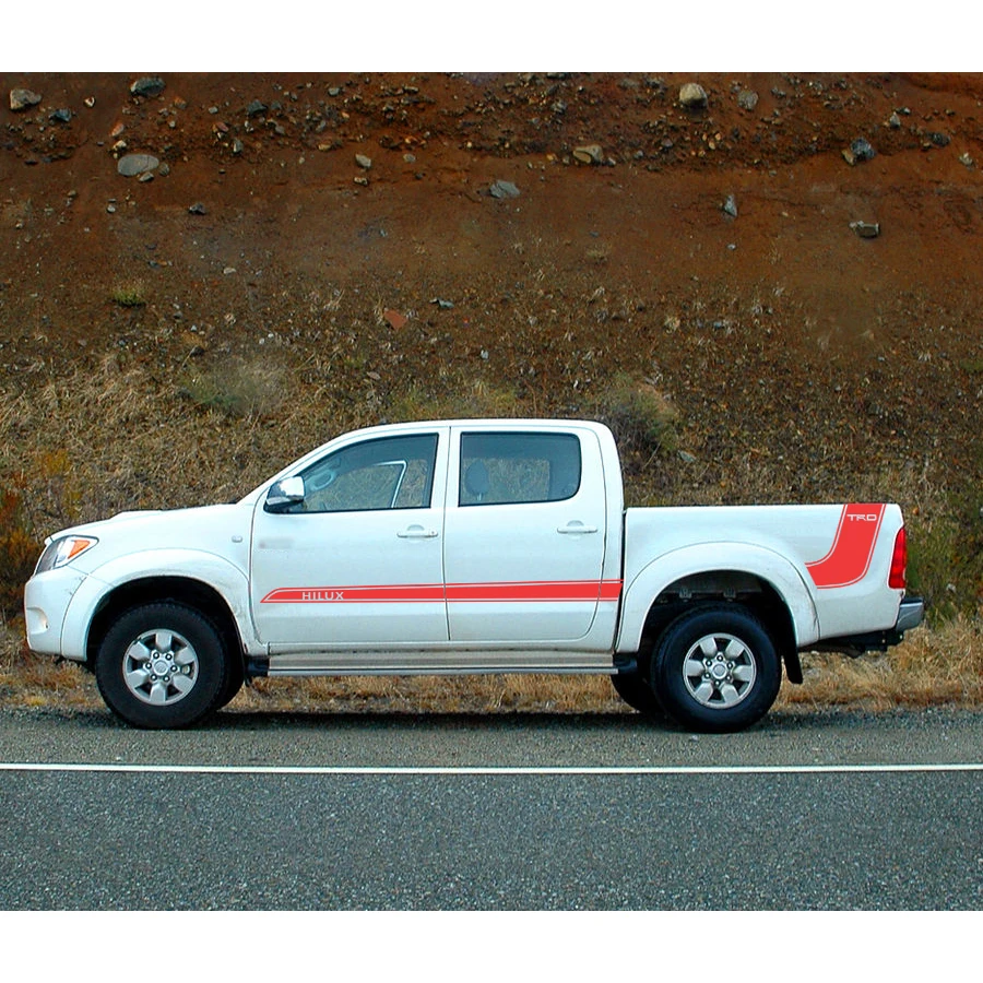 Наклейки для автомобилей hilux 4 шт. боковые полосы графические виниловые