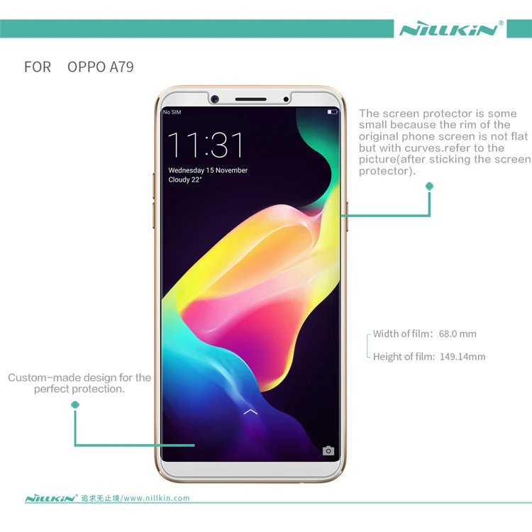 Для OPPO A79 Плёнки бренд Nillkin матовый устойчивый к царапинам или HD Защитная для
