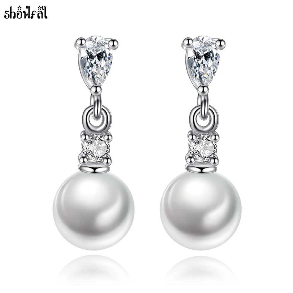Новая мода пресноводный жемчуг серьги для Для женщин Свадебные украшения