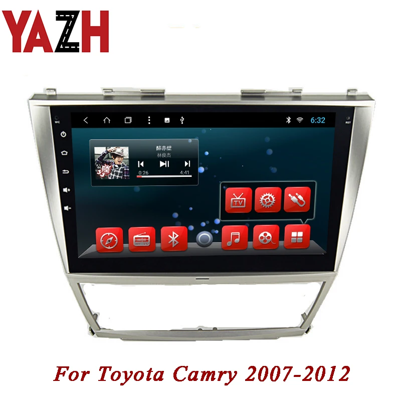 YAZH 2 Din Авто радио головное устройство для Toyota Camry 2007 2008 2009 2010 2011 2012 10 1 дюймов gps