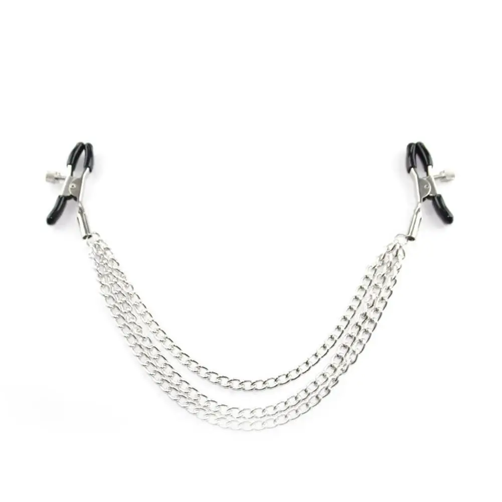 Пары веселый флирт зажимы для груди интимные игрушки женщин фиолетовая Длинная