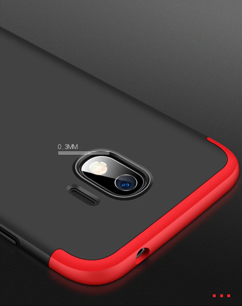 360 градусов полное покрытие для Samsung J2 Pro 2018 чехол 3 в 1 Жесткий ПК протектор Galaxy