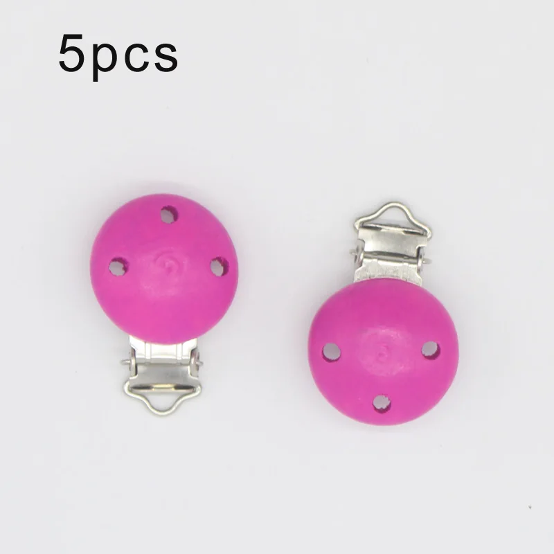 rose red 5pcs XCQGH Соска-пустышка для маленьких деревянный Прорезыватель для зубов аксессуары DIY инструмент для бисера ниппель для клипа застежками для застежками держатель 2/5 шт - Цвет: rose red 5pcs