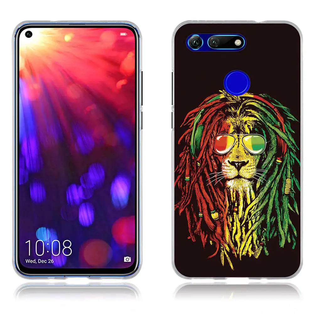 Для huawei Honor просмотра 20 V20 крышка мягкая TPU силиконовая животных рисунком телефон