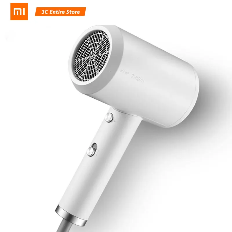 Оригинальный мини фен для волос Xiaomi Zhibai Anion портативный Быстросохнущий 1800 Вт Mi