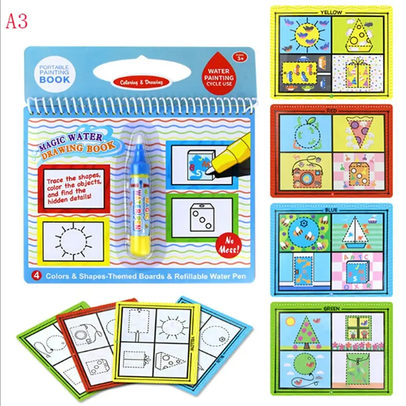 Книга Магические рисунки ручка для рисования детские игрушки Водная раскраска