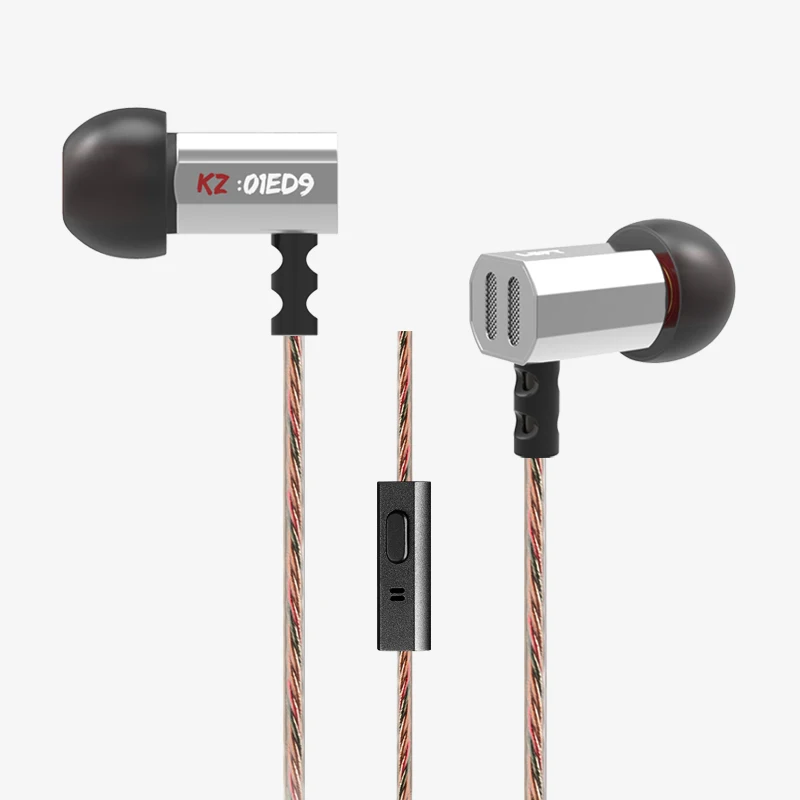 Оригинальный KZ ED9 3 5 мм в ухо наушники тяжелый бас HIFI DJ стерео наушник Шум изоляции