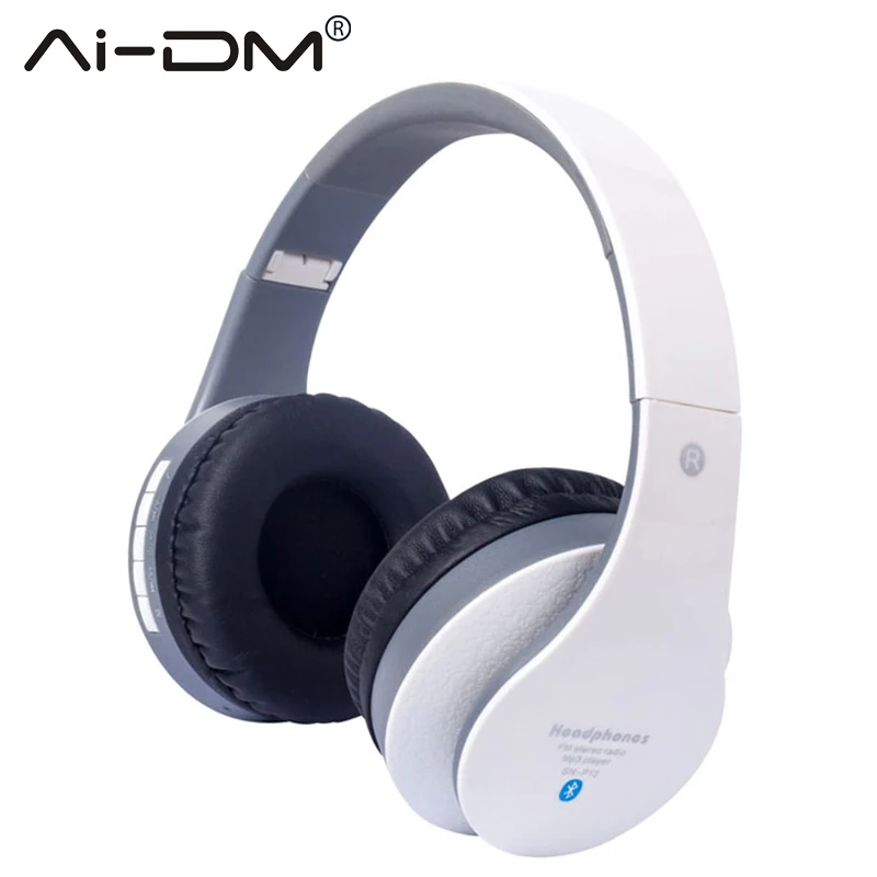 AIDM Bluetooth наушники над ухом Hi Fi стерео Беспроводная гарнитура складная Мягкая