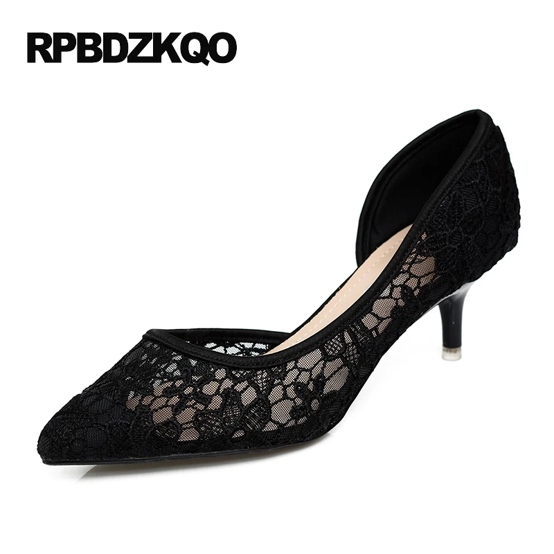 высокие каблуки Указательный палец Ледяные насосы Размер 4 34 обувь средний