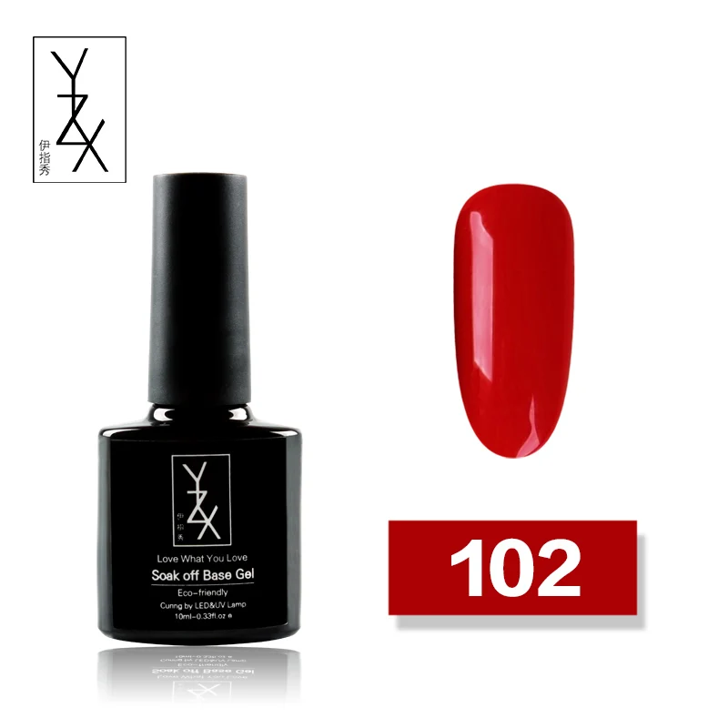 YiZhiXiu 1 шт. классический черный, белый, золотой, серебряный цвет УФ-гель для ногтей лак для замачивания эмалевый лак полуперманентный дизайн ногтей - Цвет: Color 102 red