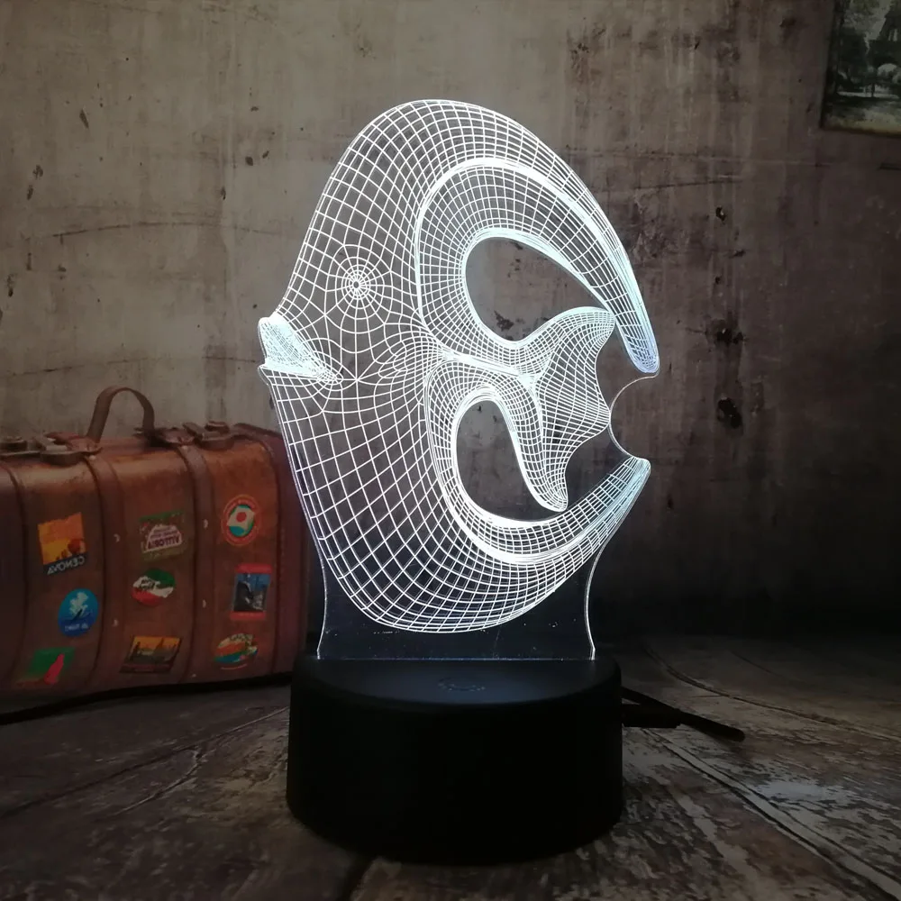 3D Коралловая рыба ночник светодиодный спальный стол настроение спальня