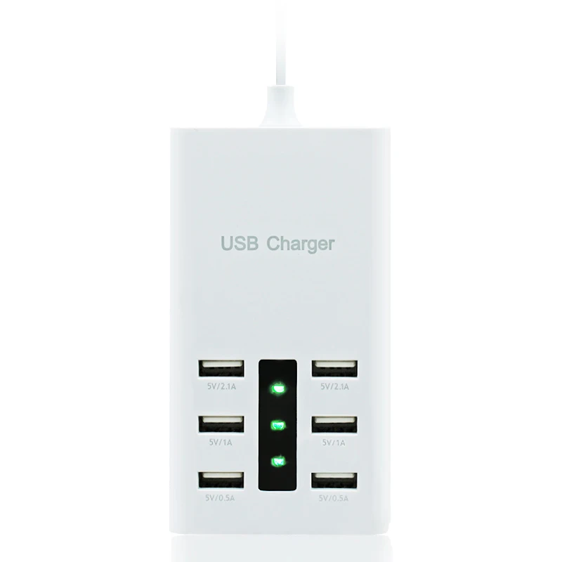 Быстрая зарядка 6 usb портов зарядное устройство адаптер дорожная полоса с ЕС