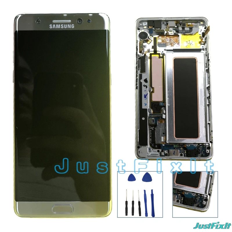 100% Оригинальный 5 7 ''ЖК-дисплей с рамкой для SAMSUNG GALAXY Note7 Note FE N930 N930F дисплей