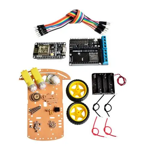 Умный автомобильный комплект 2wd rc wifi L293D для модели esp8266 esp 12e diy toy remote control by phone Lua