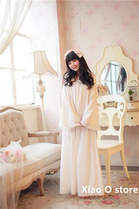 Новинка винтажная ночная рубашка принцессы из 100% хлопка с расклешенными