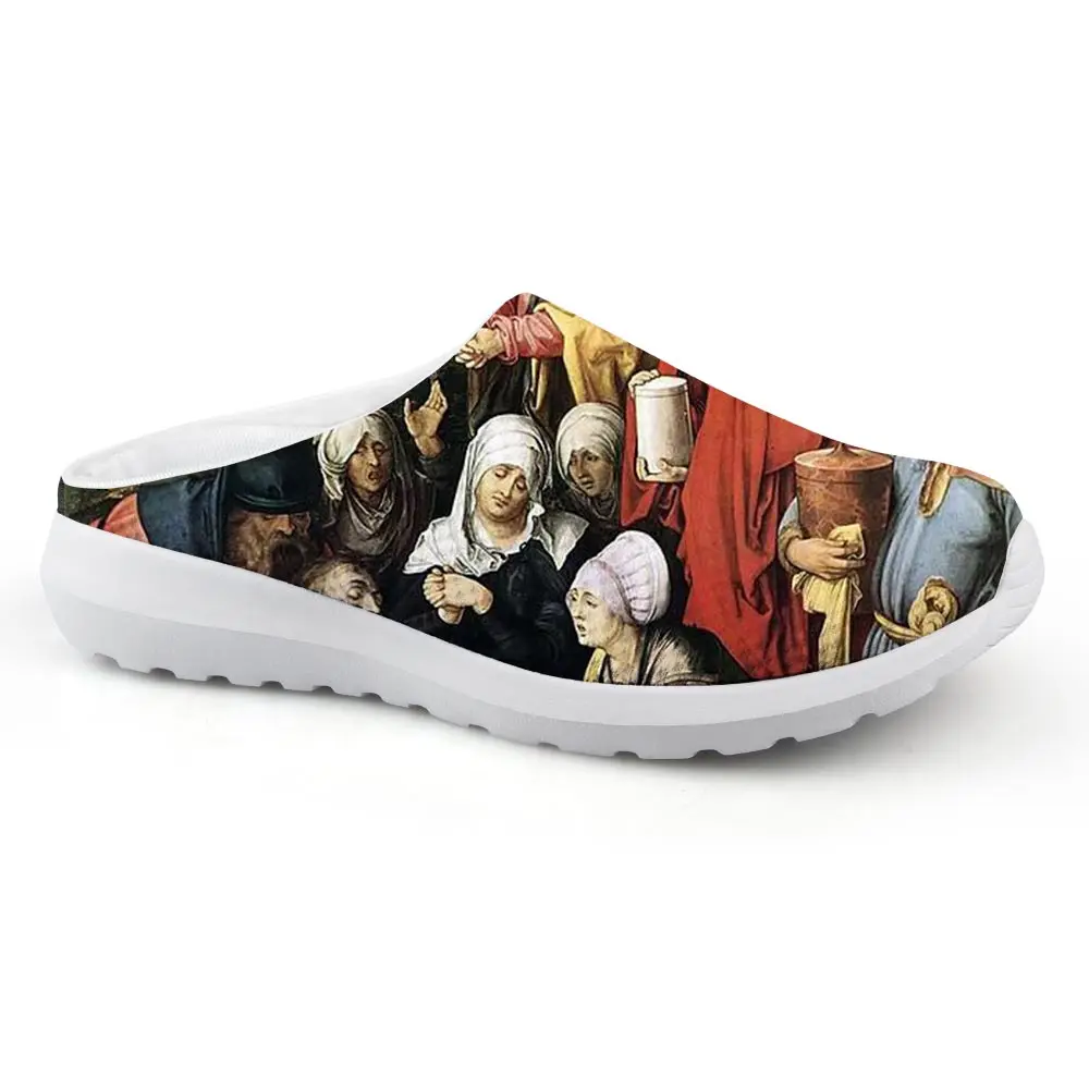 Прямая поставка домашние сандалии для мужчин тапочки с принтом распятие