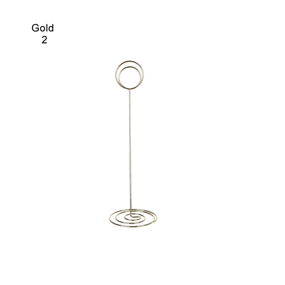 Style 2 - gold 2 9 видов стилей, модный металлический держатель для карт, классный Свадебный настольный декор, фото папка, романтическая форма сердца, зажимы, подставка - Цвет: Style 2 - gold 2