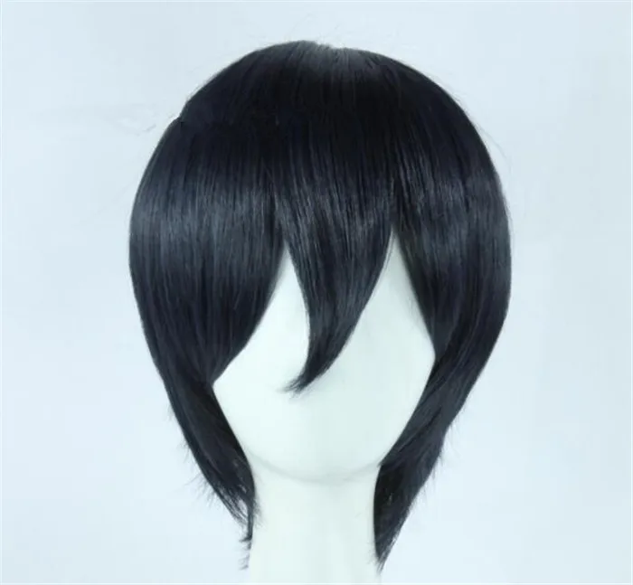 Аниме Haikyuu! Волейбол Tobio Kageyama короткий черный косплей костюм парик жаростойкий