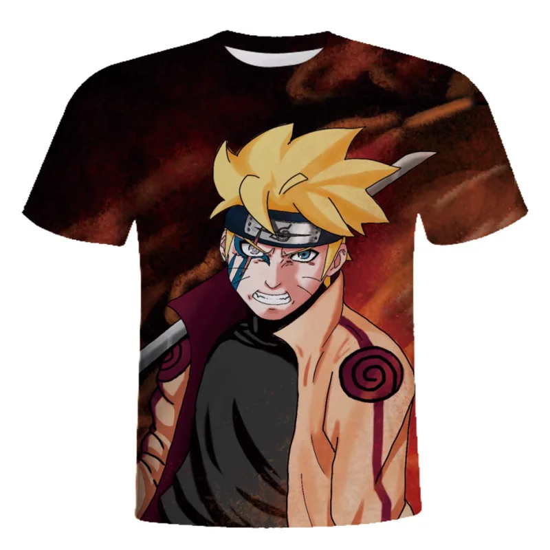 2018 Новое поступление uzumaki Naruto 3D принт футболка Для мужчин топы с короткими
