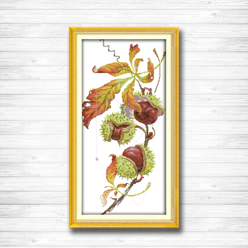 Каштановое дерево домашний декор diy напечатанный на холсте Набор для рукоделия DMC