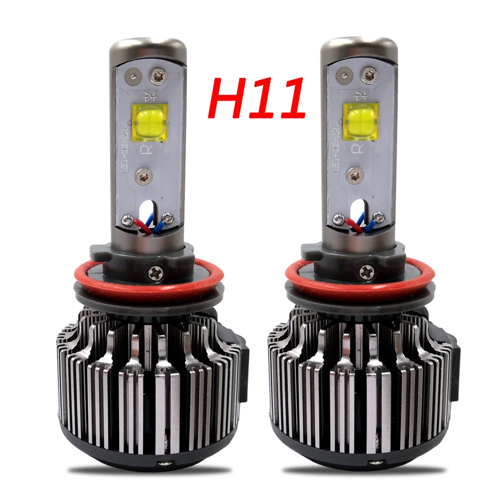 Авто светодиодный налобный фонарь H7 H8 H9 H11 9005 9006 кри 40 Вт V16 турбо светильник 4000LM