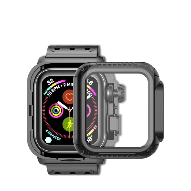 Спортивный Чехол ремешок для Apple Watch 44 мм 40 iwatch Series 4 correa прочный ТПУ защитный чехол
