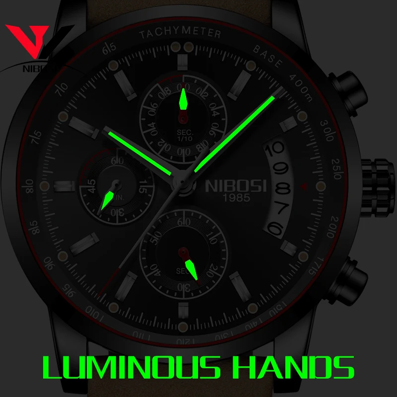 Армейские часы Militar Inox NIBOSI мужские водонепроницаемые спортивные из нержавеющей