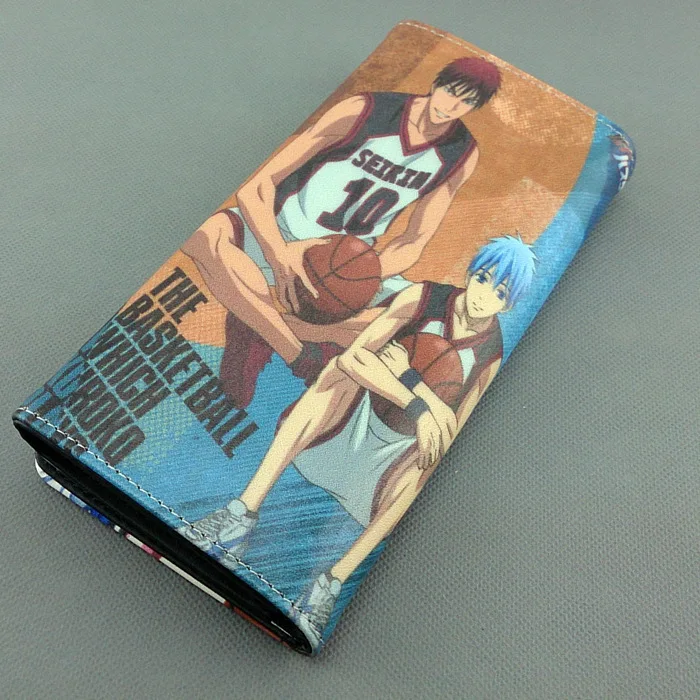 Длинный стильный кошелек из искусственной кожи с принтом аниме Kuroko no Basket Tetsuya/Kagami