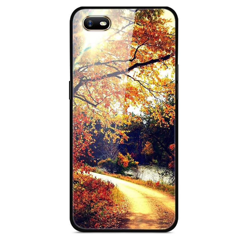 Для OPPO A1K чехол из закаленного стекла жесткий чехол для телефона для OPPO A1K чехол s Мягкий бампер для OPPOA1K A 1K CPH1923 чехол Роскошный