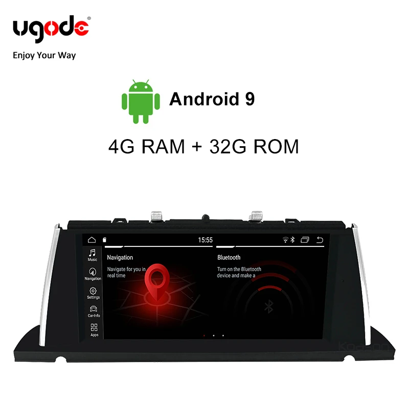 Автомобильный мультимедийный плеер Ugode 5 серий GT F07 экран 10 25 дюйма Bluetooth Android 9 0