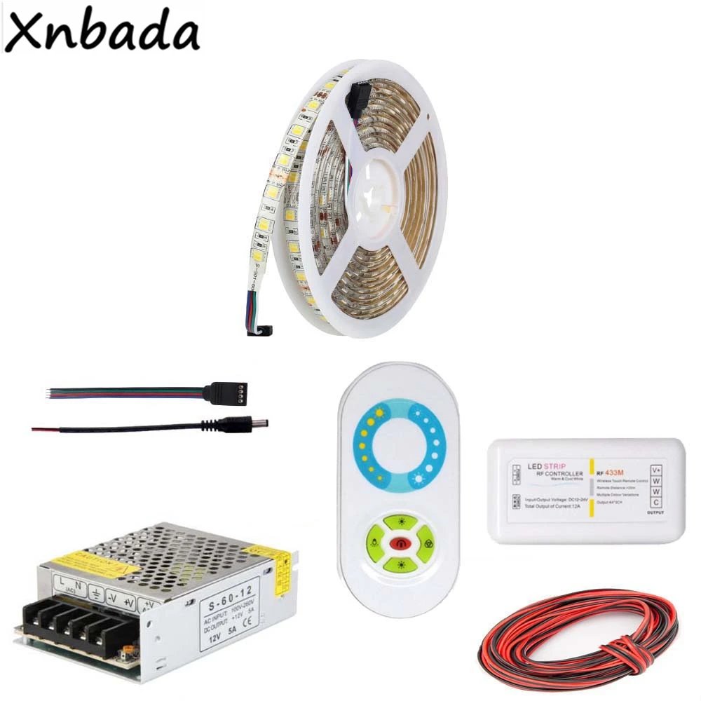 Светодиодная лента 5050SMD цветной температурный гибкий свет CT RF светодиодный
