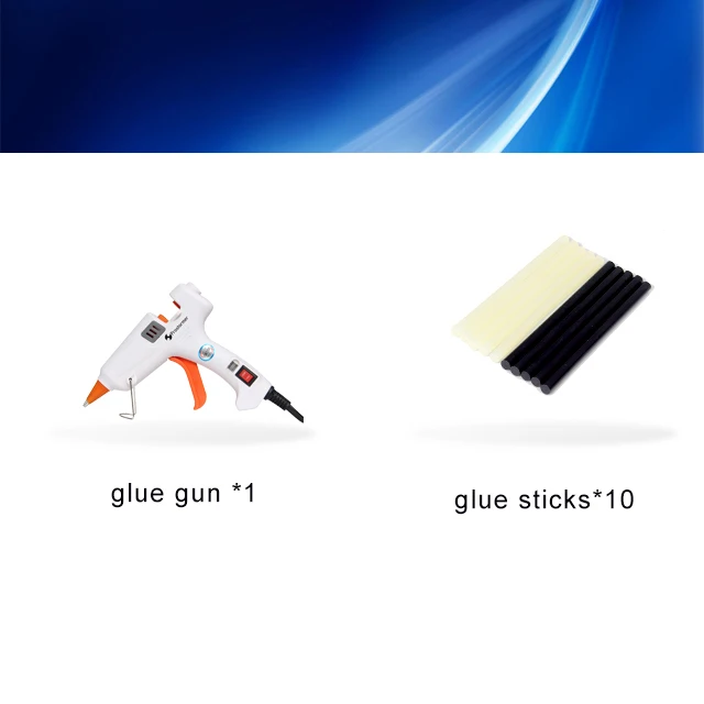 PROSTOEMER термоплавкий клеевой пистолет с 7 мм клеевой карандаш Белый Мини Gluegun термо Электрический термотемпературный инструмент домашний DIY электроинструмент - Цвет: 15 35W with 1 sticks