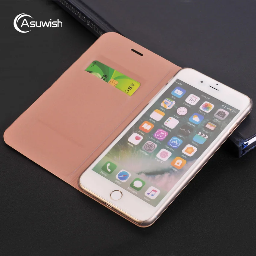 Кожаный чехол-бумажник с откидной крышкой для Apple iPhone 7 Plus 8 iPhone7 plus iPhone8 iohone i-Phone