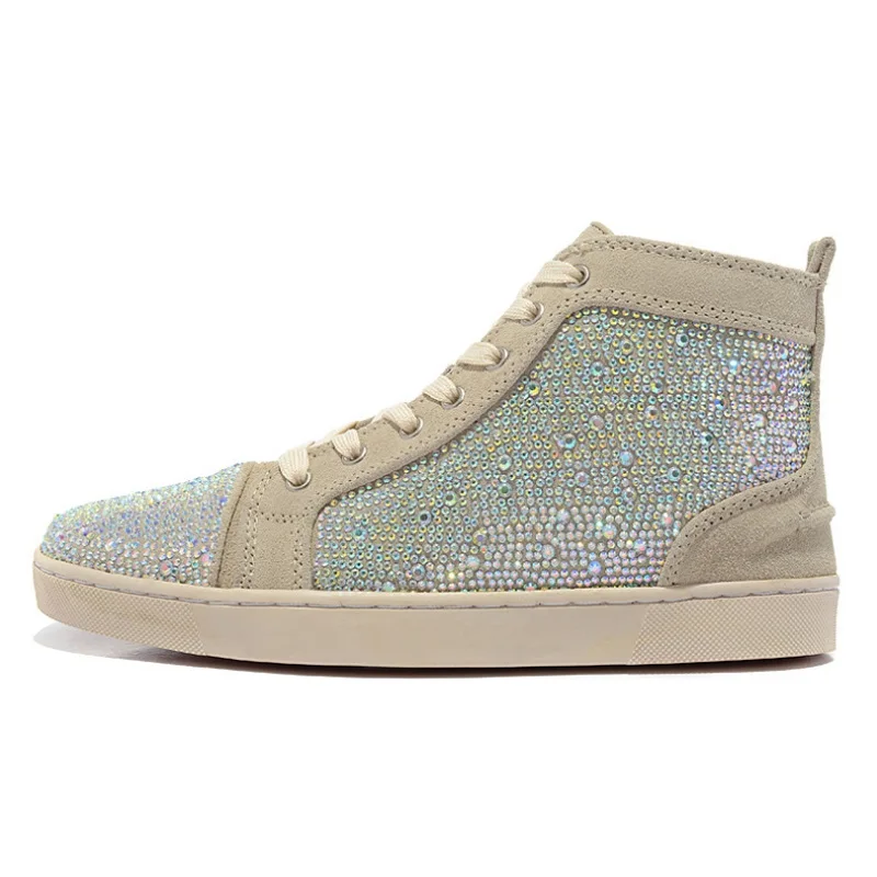 Фирменный дизайн мужские кроссовки с шипами яркие цвета Высокая мужская обувь