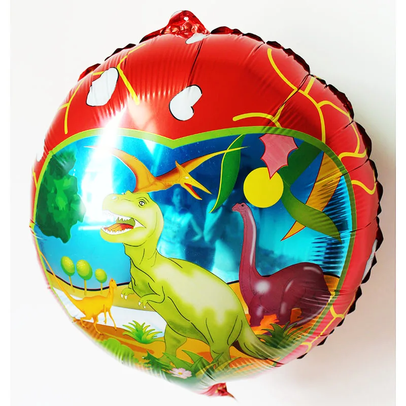 Бесплатная доставка 10 шт./лот динозавров воздушный шар из фольги 18 дюймов Круглый