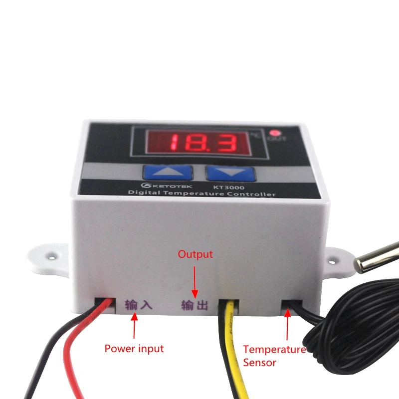 50~ 110C цифровой термостат переключатель температуры AC 220V 12V 24V 10A Микрокомпьютер регулятор температуры Термостат Регулятор