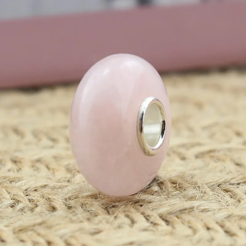 DIY ювелирные изделия из стерлингового серебра 925 пробы розовый ограненный