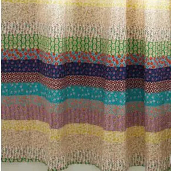 Комплект предметов в цветочную полоску 10 сборе хлопковая льняная стеганая ткань