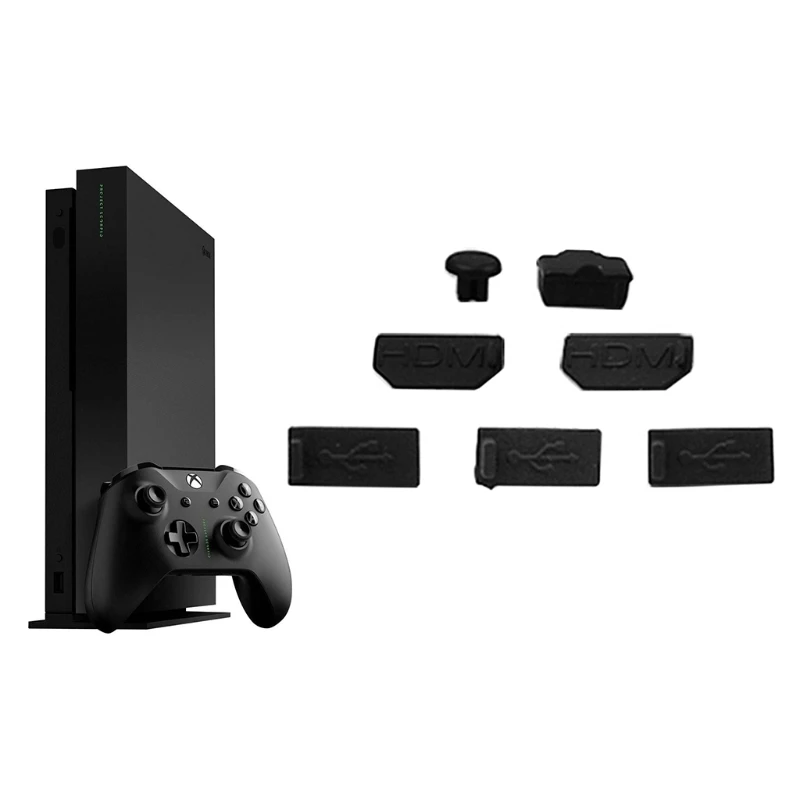 Пылезащитная заглушка совместимая с USB HDMI для игровой консоли Xbox One X 7 шт.|Запасные