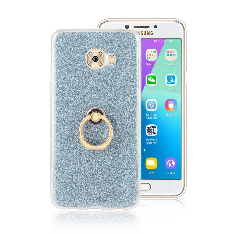 Кольцом-держателем для Samsung Galaxy E5 E7 C5 C7 C9 Pro задняя крышка роскошный блестящий резиновый защитный чехол hoesjes ETUI Capinhas Coque